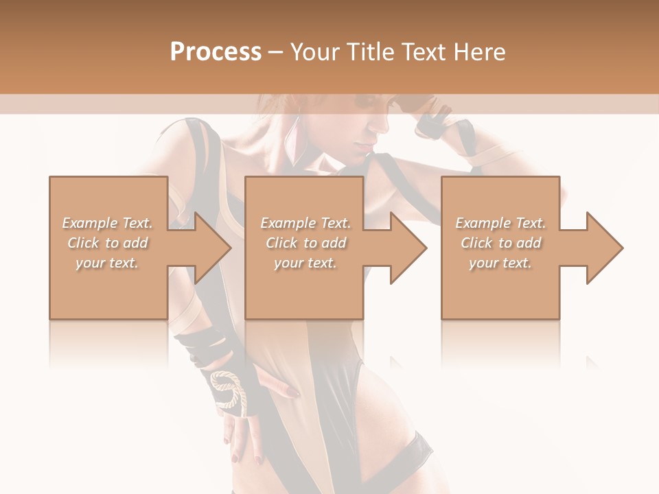 Isolated Posing Y PowerPoint Template