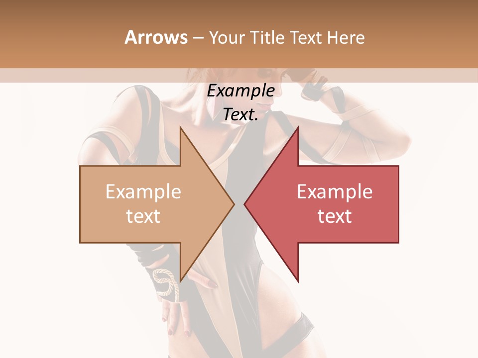 Isolated Posing Y PowerPoint Template