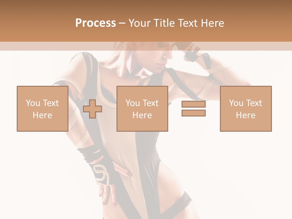 Isolated Posing Y PowerPoint Template