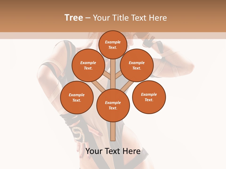 Isolated Posing Y PowerPoint Template