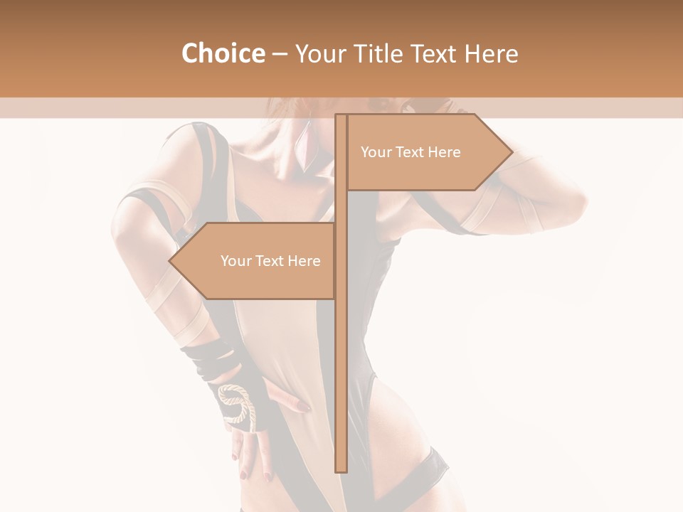 Isolated Posing Y PowerPoint Template