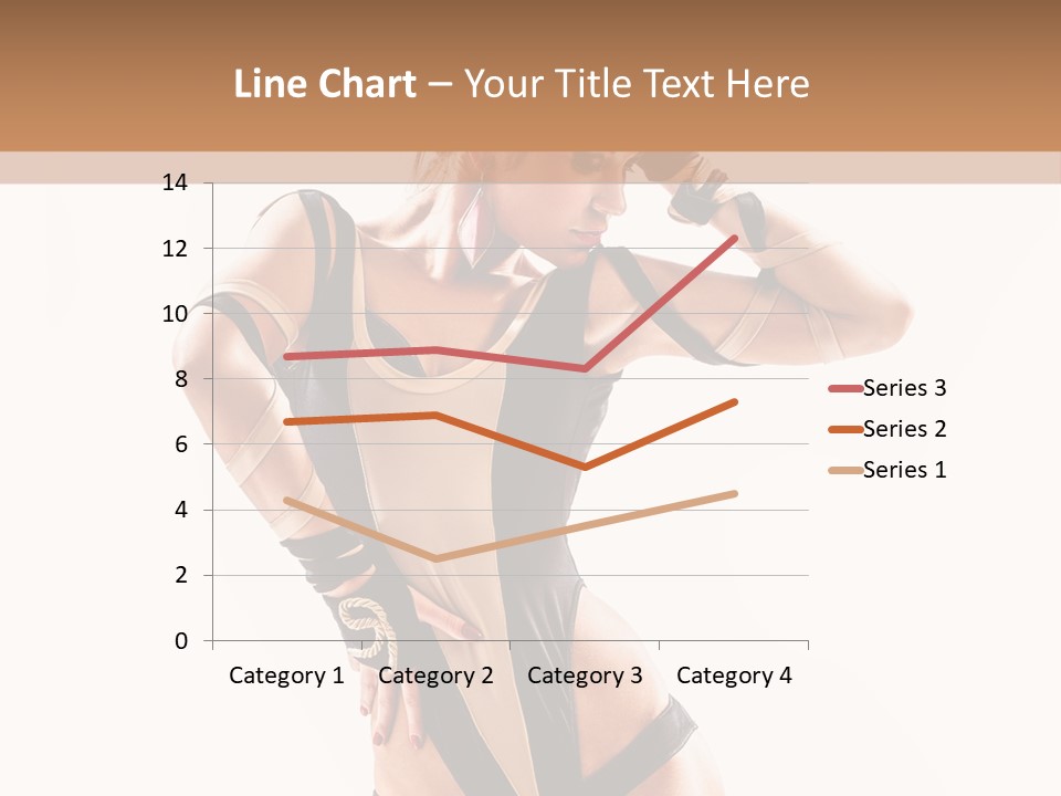 Isolated Posing Y PowerPoint Template