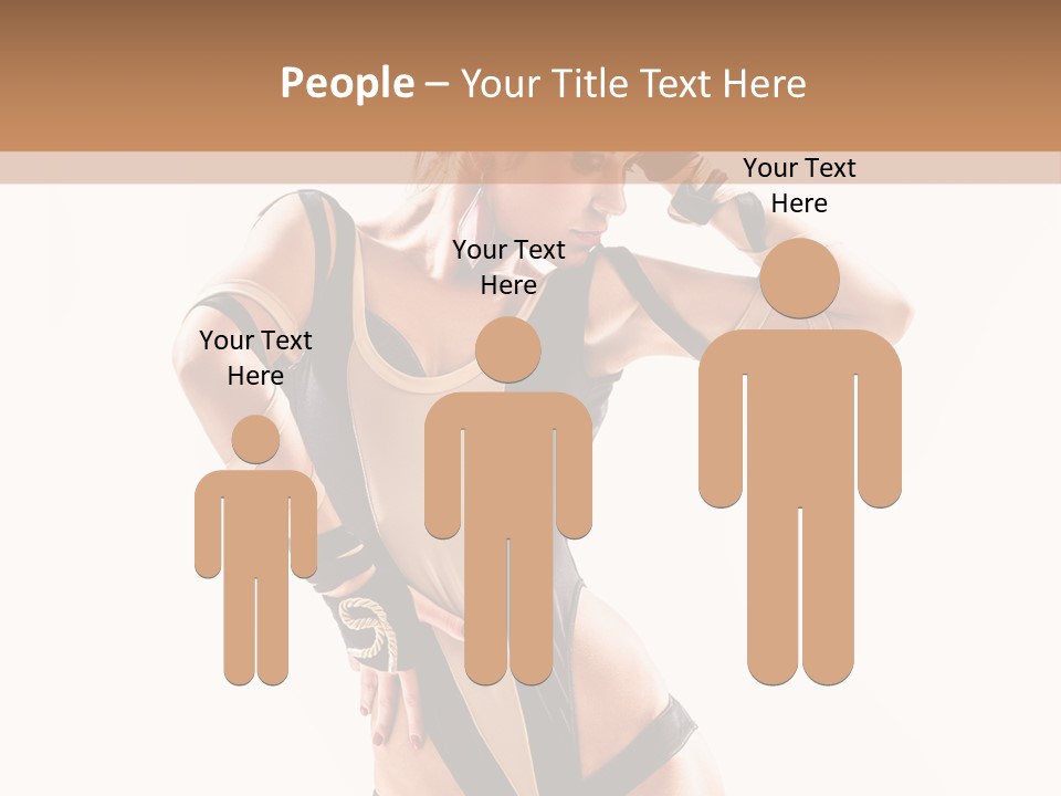 Isolated Posing Y PowerPoint Template