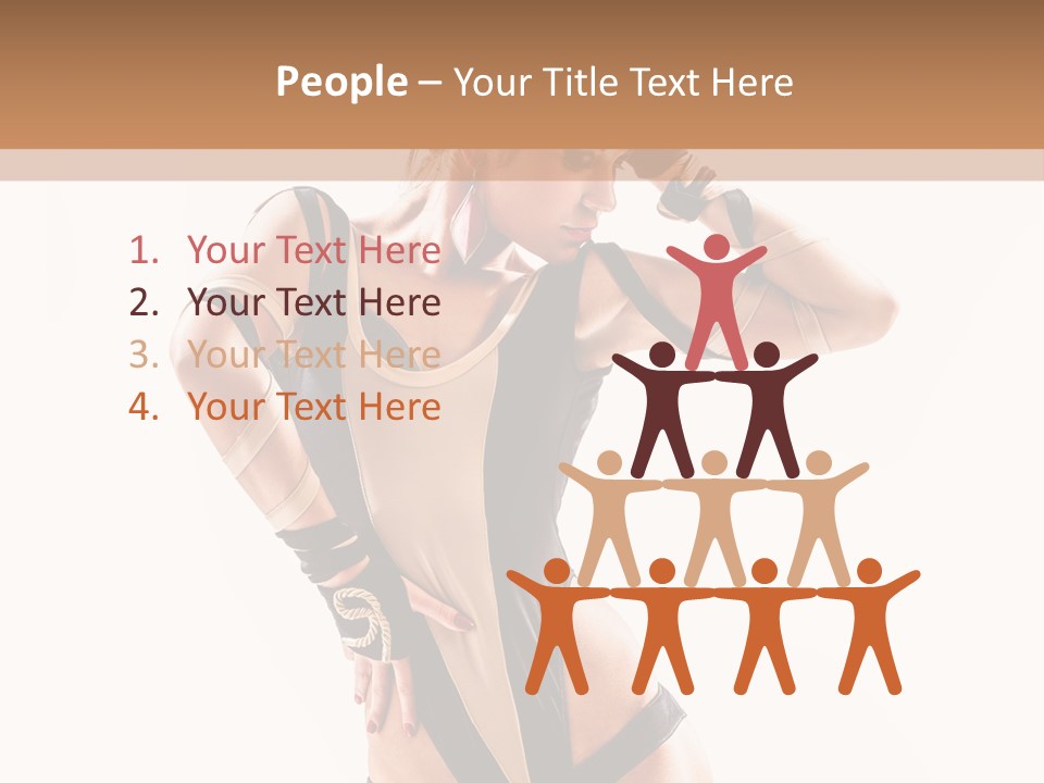 Isolated Posing Y PowerPoint Template