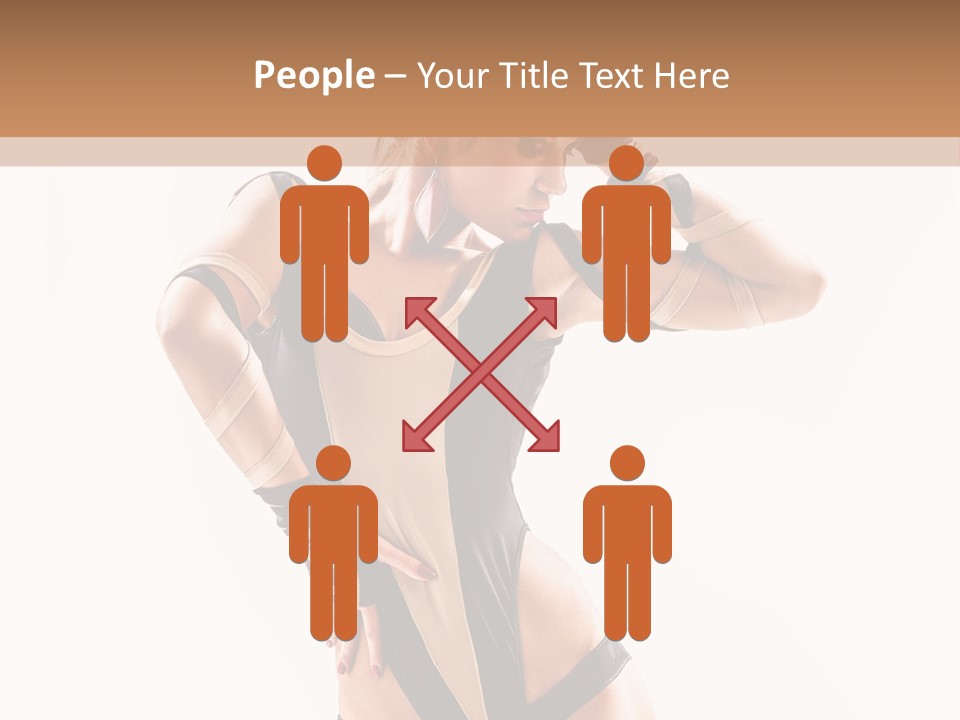 Isolated Posing Y PowerPoint Template