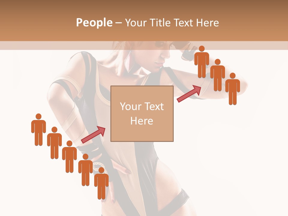 Isolated Posing Y PowerPoint Template