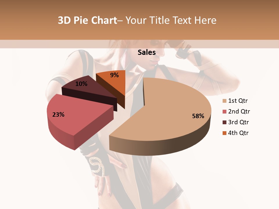 Isolated Posing Y PowerPoint Template