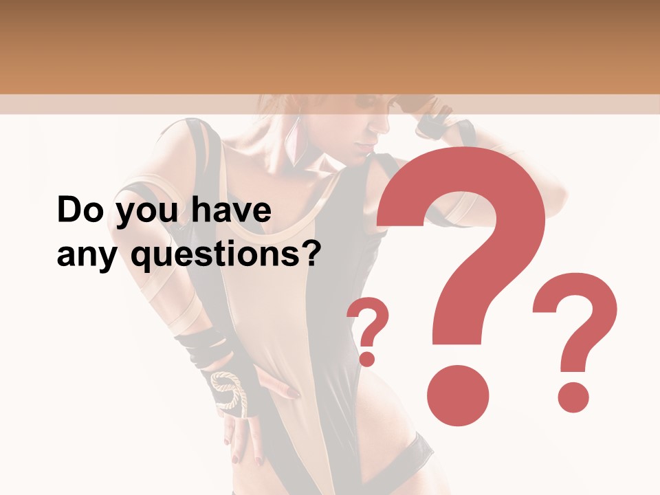 Isolated Posing Y PowerPoint Template