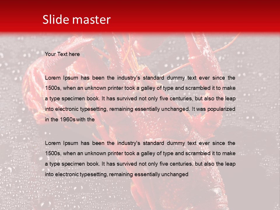 Invertebrate Crust Red PowerPoint Template