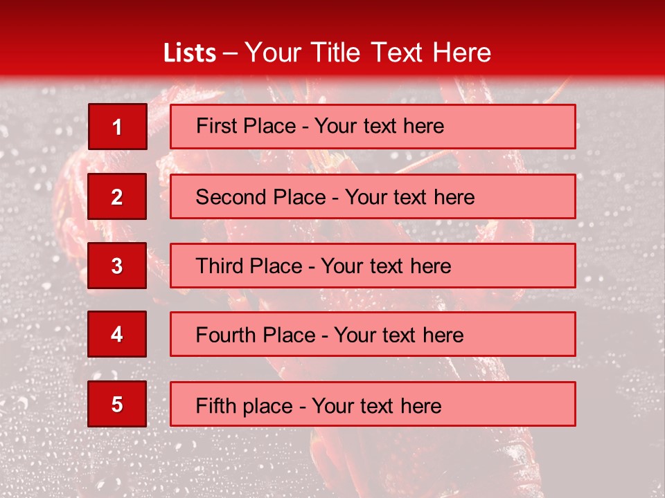 Invertebrate Crust Red PowerPoint Template