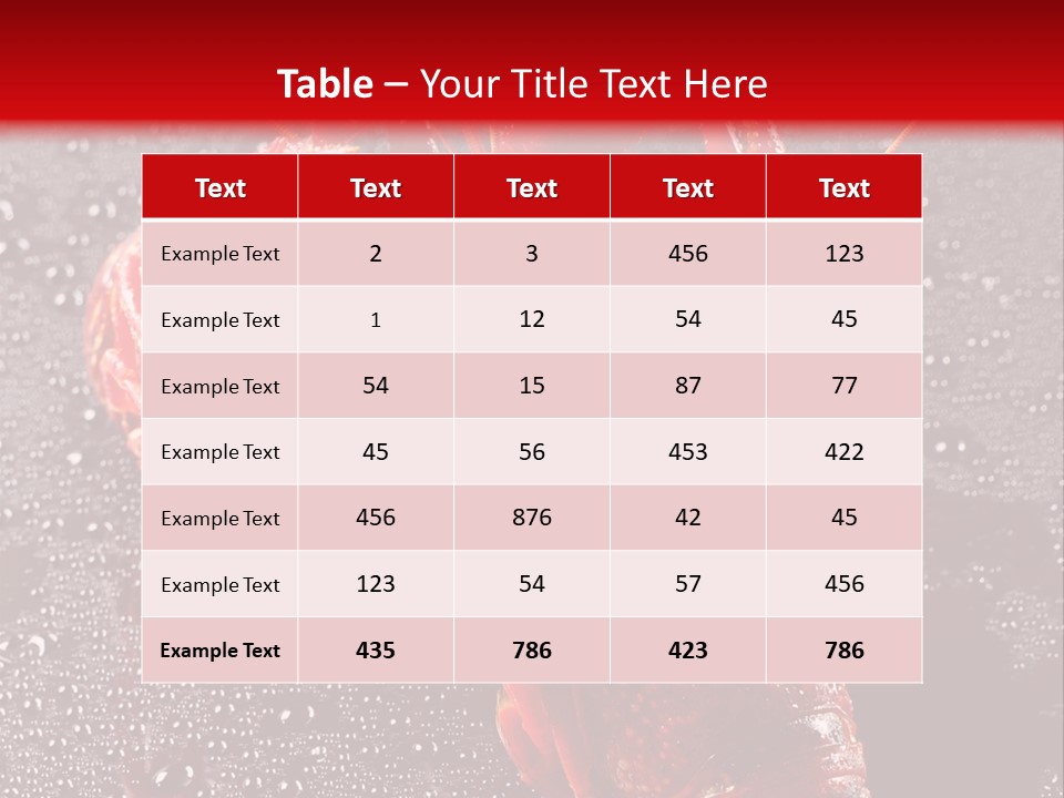 Invertebrate Crust Red PowerPoint Template