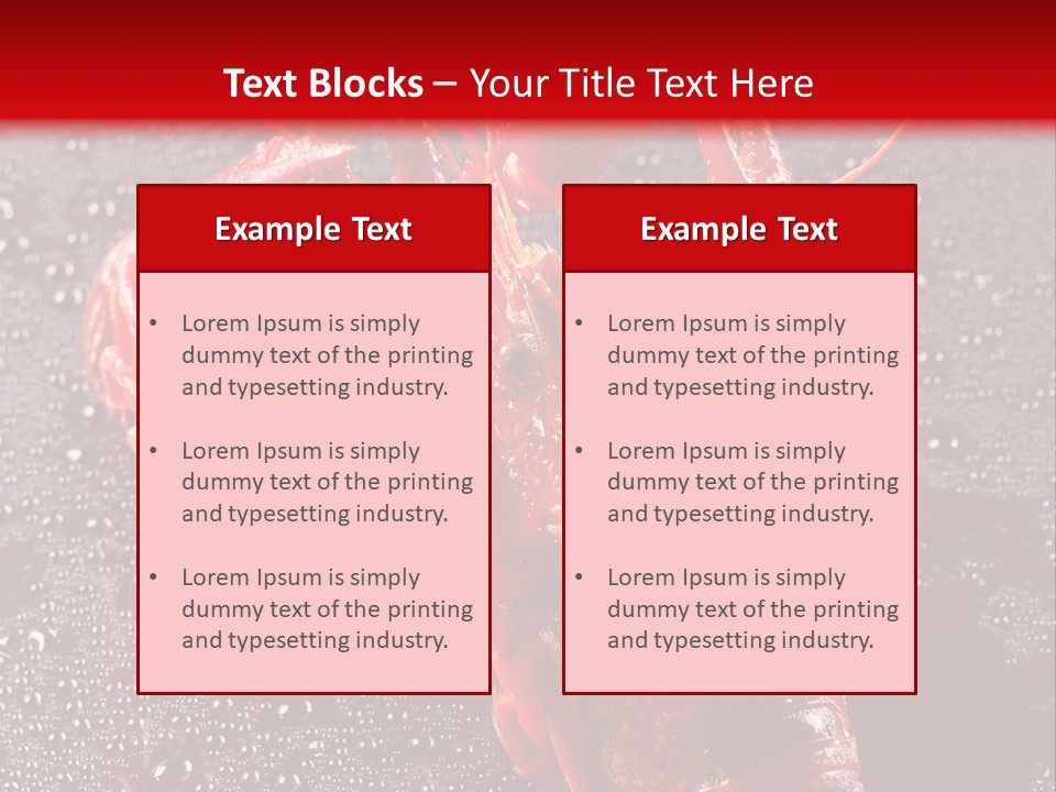 Invertebrate Crust Red PowerPoint Template