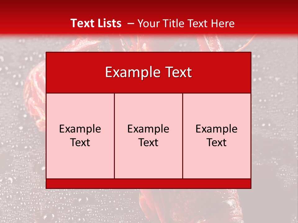 Invertebrate Crust Red PowerPoint Template