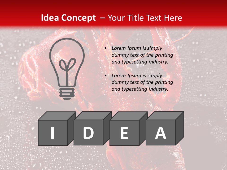Invertebrate Crust Red PowerPoint Template