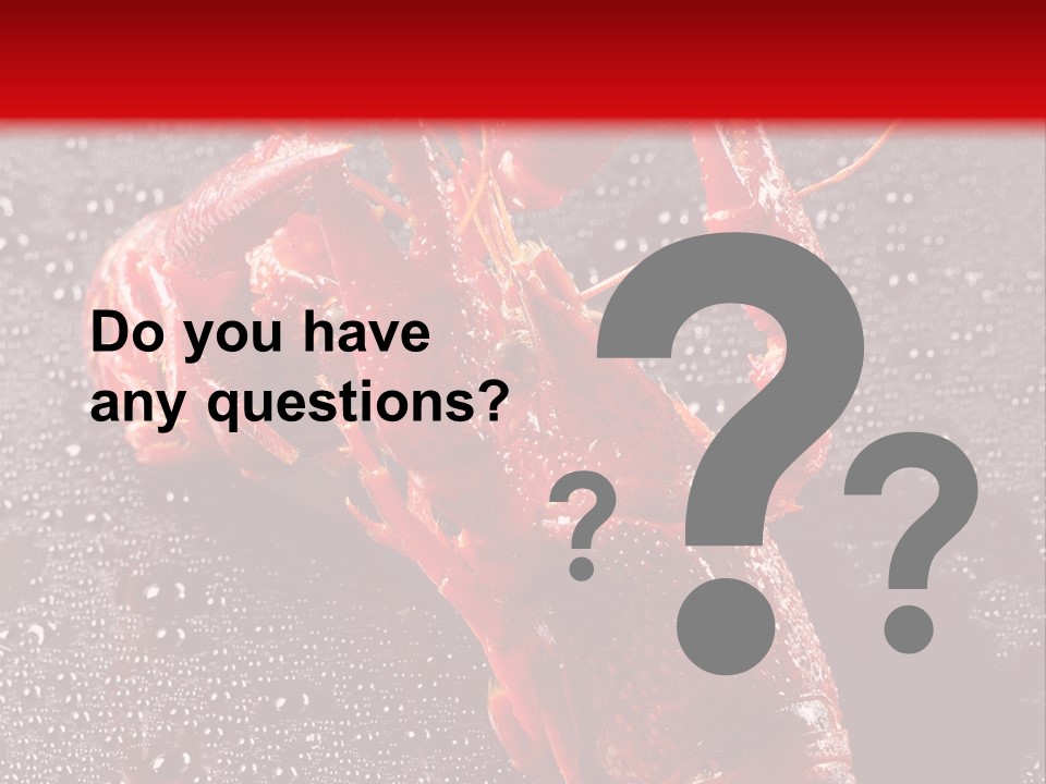 Invertebrate Crust Red PowerPoint Template