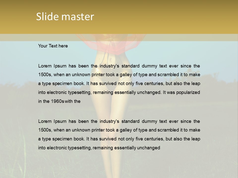 Magnificence Figure Seduce PowerPoint Template