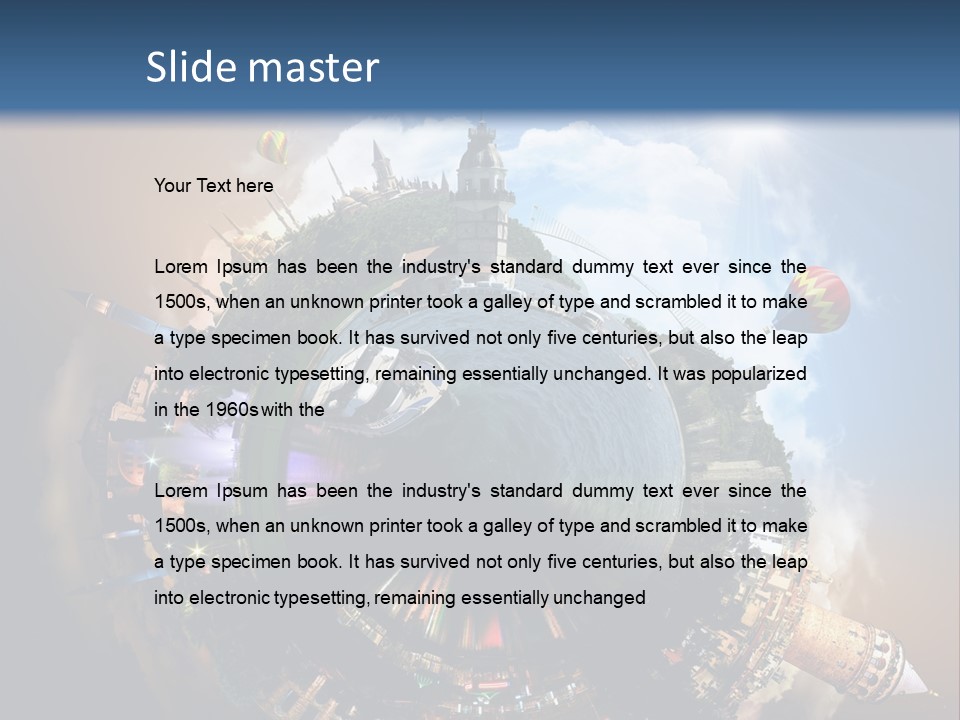 Mosque Ship Sky PowerPoint Template