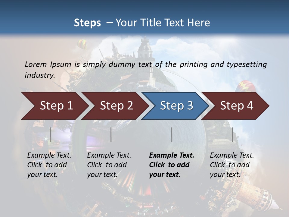 Mosque Ship Sky PowerPoint Template
