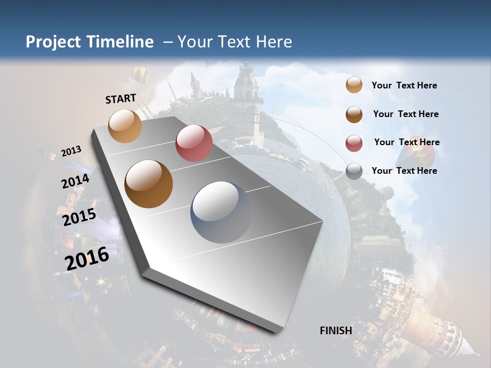 Mosque Ship Sky PowerPoint Template