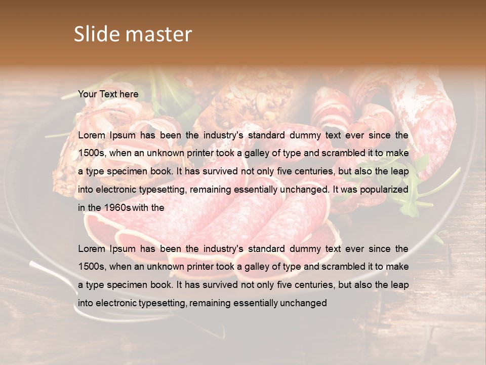 Set Sausage Tenderloin PowerPoint Template