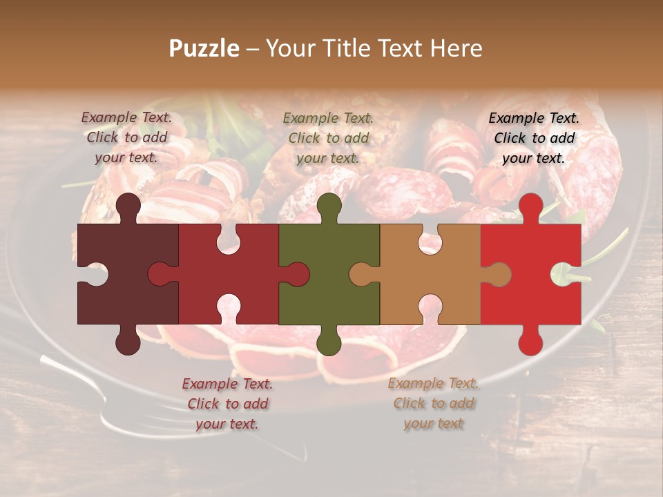 Set Sausage Tenderloin PowerPoint Template
