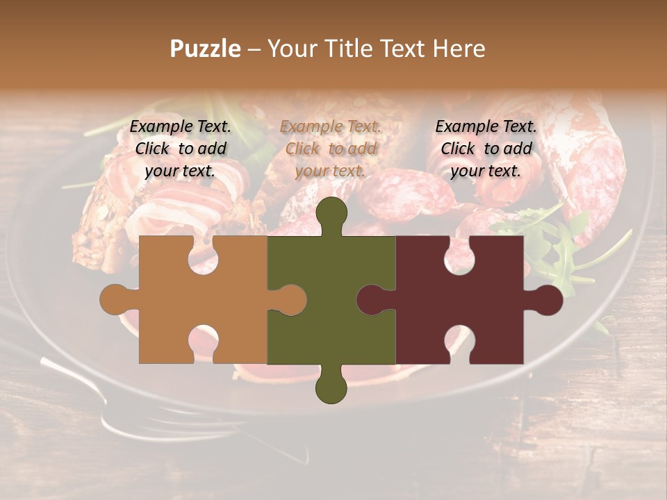 Set Sausage Tenderloin PowerPoint Template