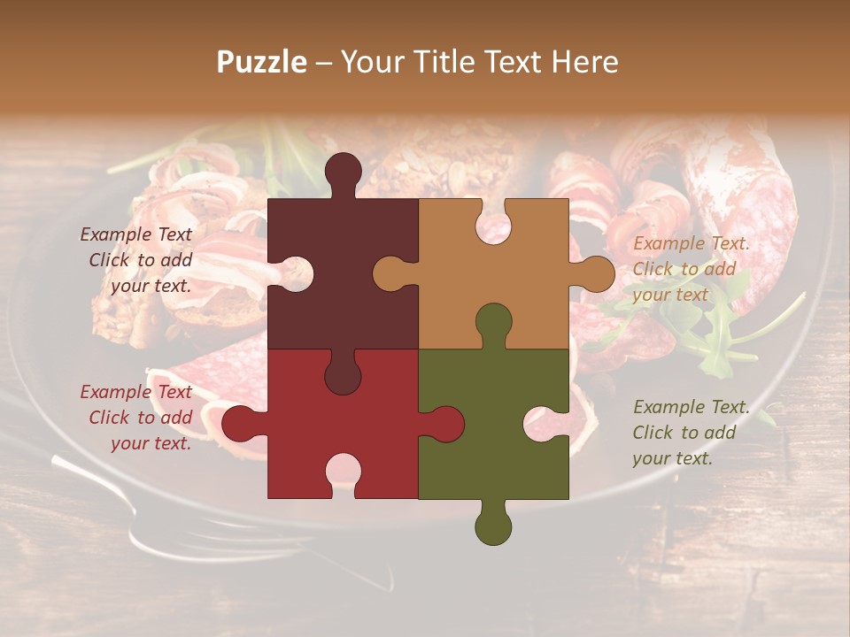 Set Sausage Tenderloin PowerPoint Template