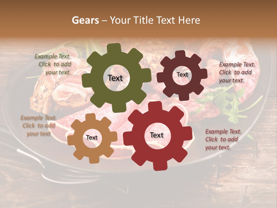 Set Sausage Tenderloin PowerPoint Template