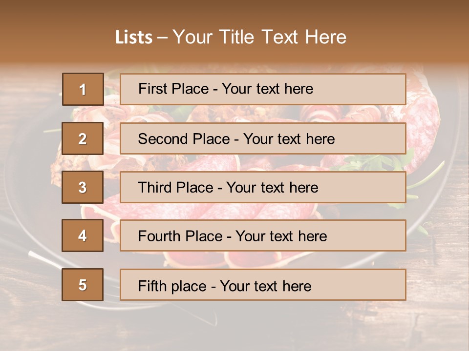 Set Sausage Tenderloin PowerPoint Template