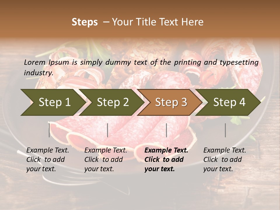 Set Sausage Tenderloin PowerPoint Template