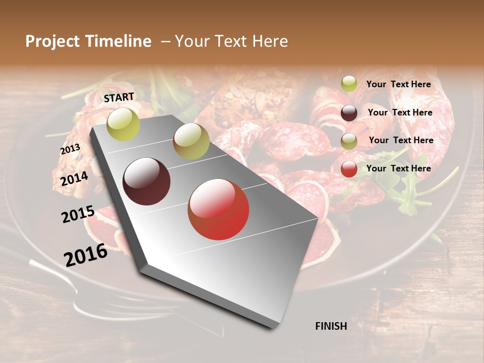 Set Sausage Tenderloin PowerPoint Template