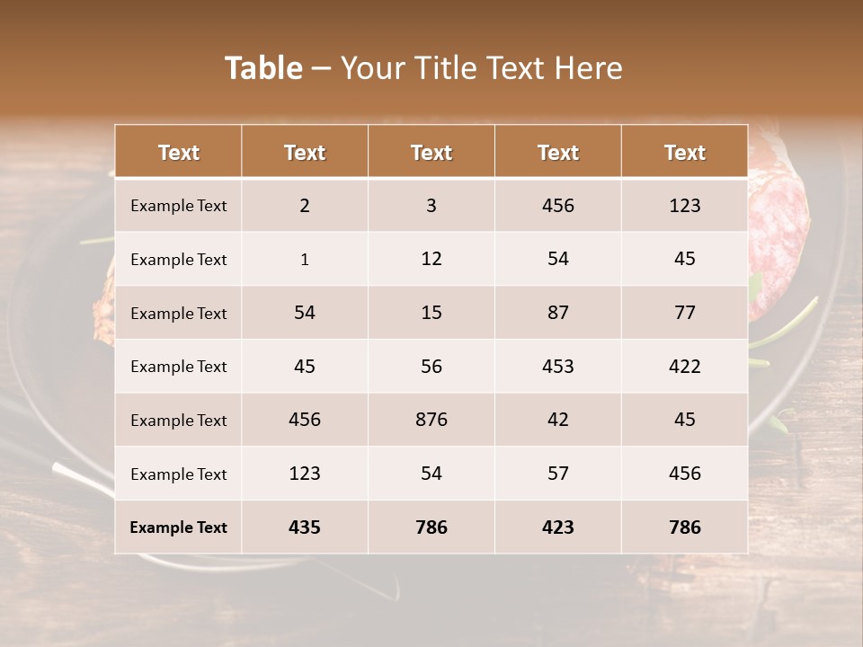 Set Sausage Tenderloin PowerPoint Template