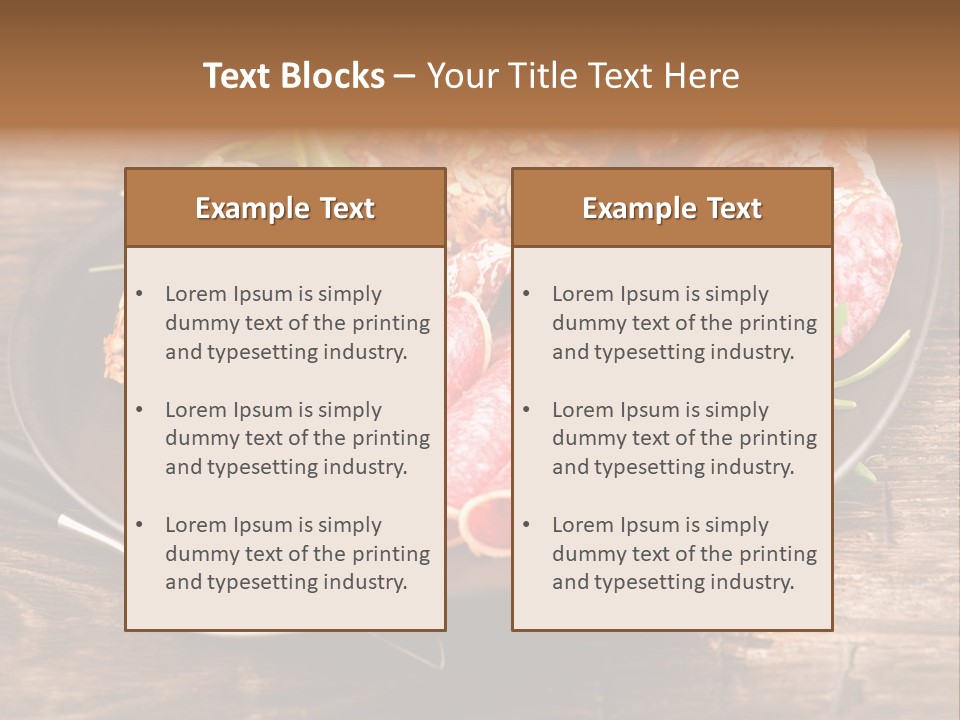 Set Sausage Tenderloin PowerPoint Template