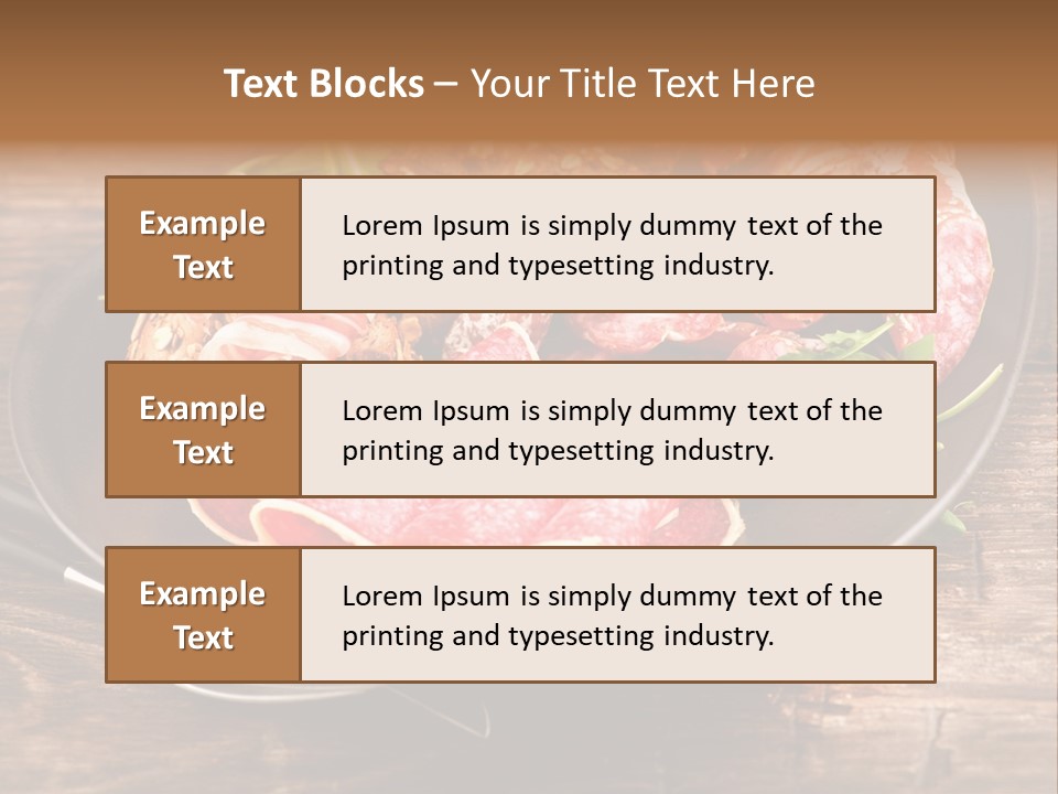 Set Sausage Tenderloin PowerPoint Template