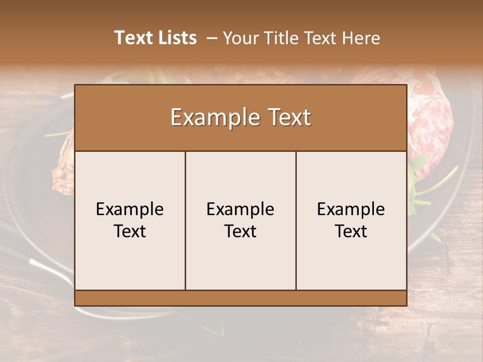 Set Sausage Tenderloin PowerPoint Template
