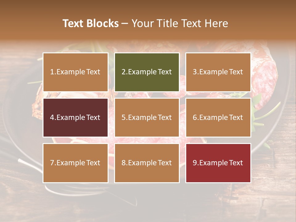 Set Sausage Tenderloin PowerPoint Template
