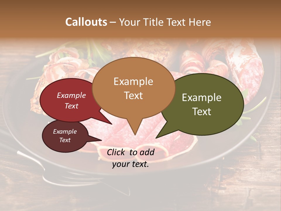 Set Sausage Tenderloin PowerPoint Template