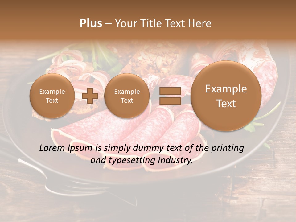 Set Sausage Tenderloin PowerPoint Template