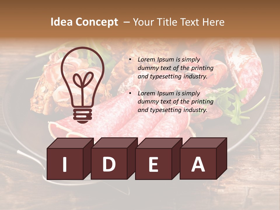 Set Sausage Tenderloin PowerPoint Template