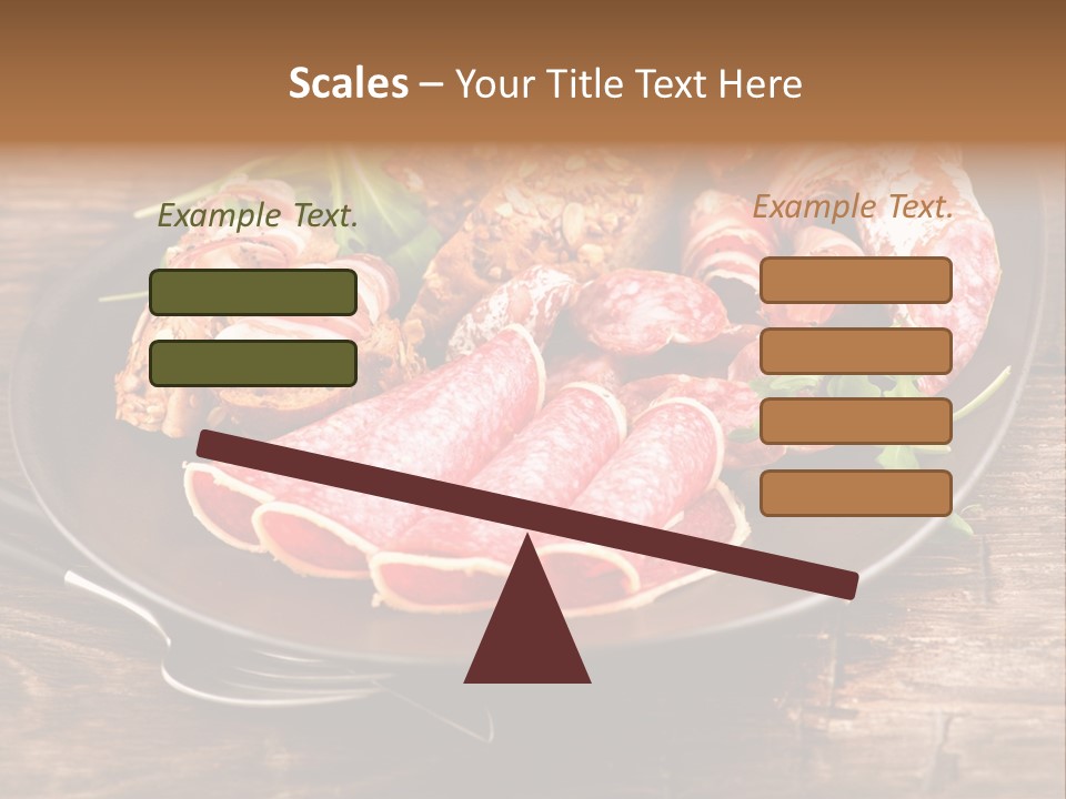 Set Sausage Tenderloin PowerPoint Template