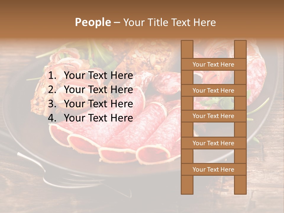 Set Sausage Tenderloin PowerPoint Template
