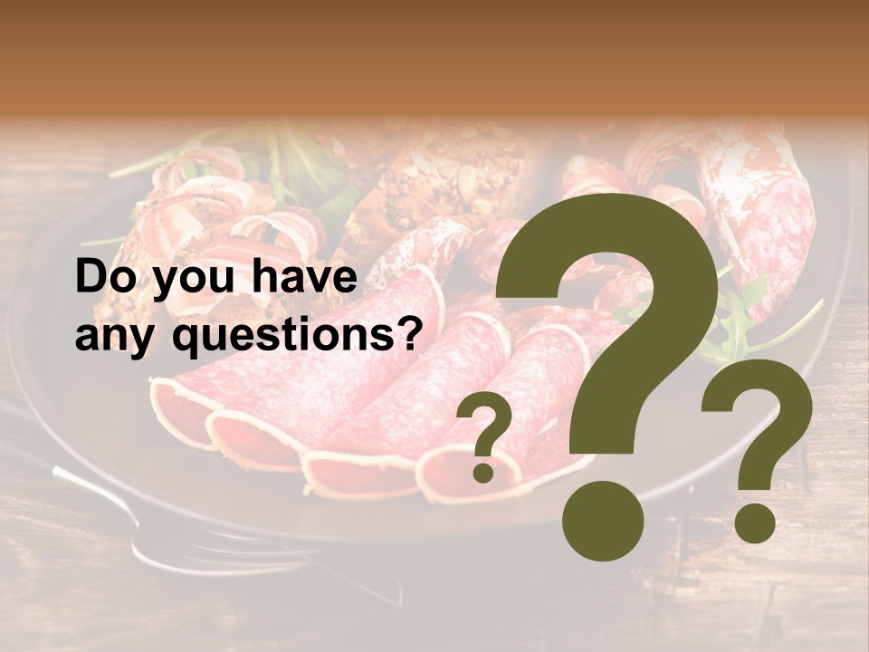 Set Sausage Tenderloin PowerPoint Template