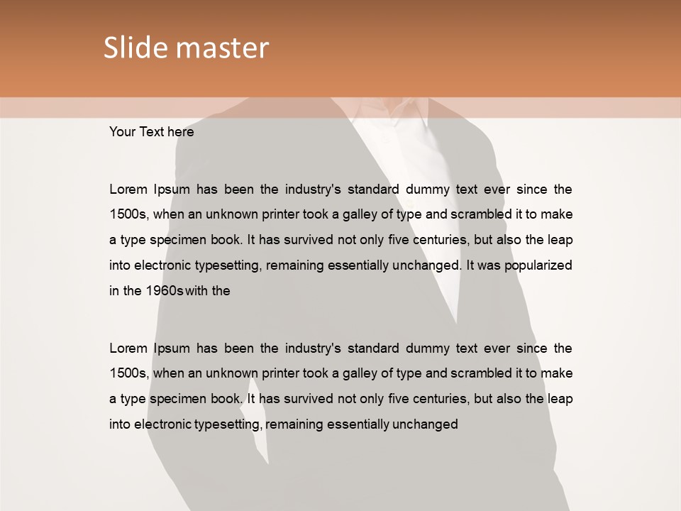 Studio Standing Posing PowerPoint Template