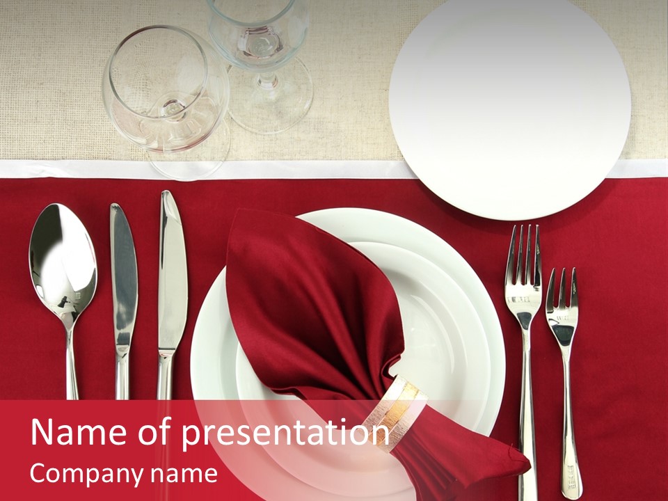 Nobody Holiday Napkin PowerPoint Template