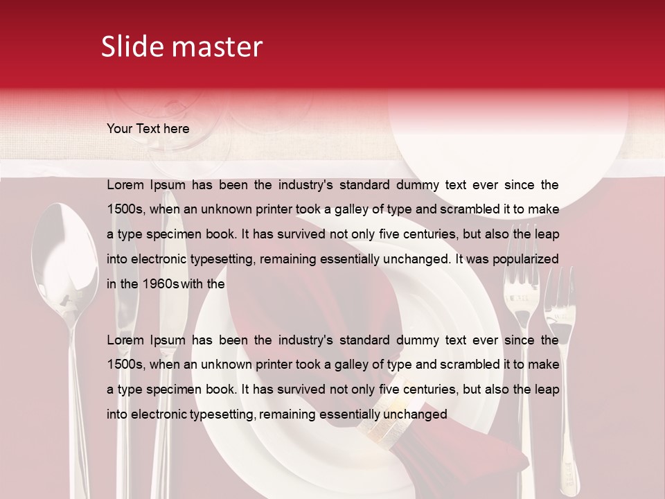 Nobody Holiday Napkin PowerPoint Template