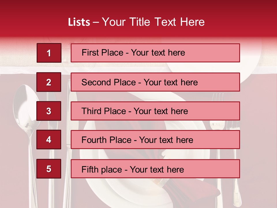 Nobody Holiday Napkin PowerPoint Template