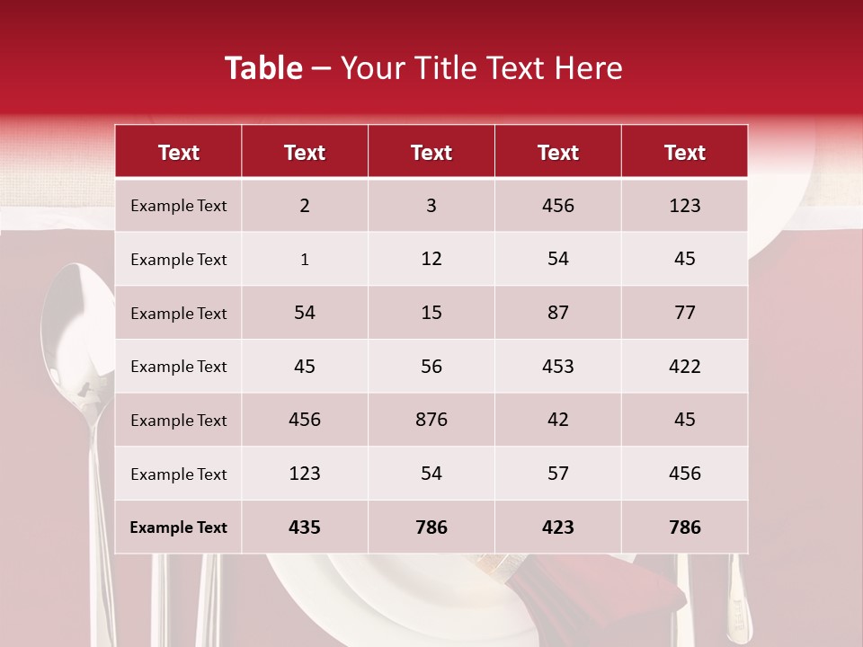 Nobody Holiday Napkin PowerPoint Template