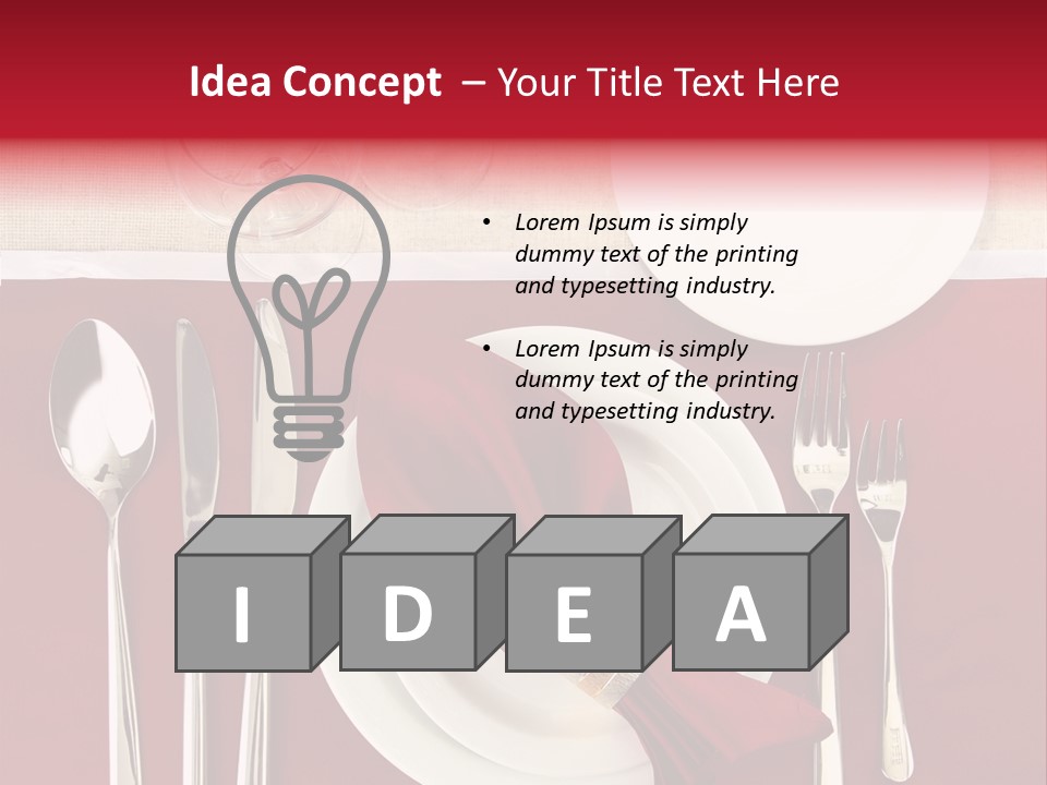 Nobody Holiday Napkin PowerPoint Template