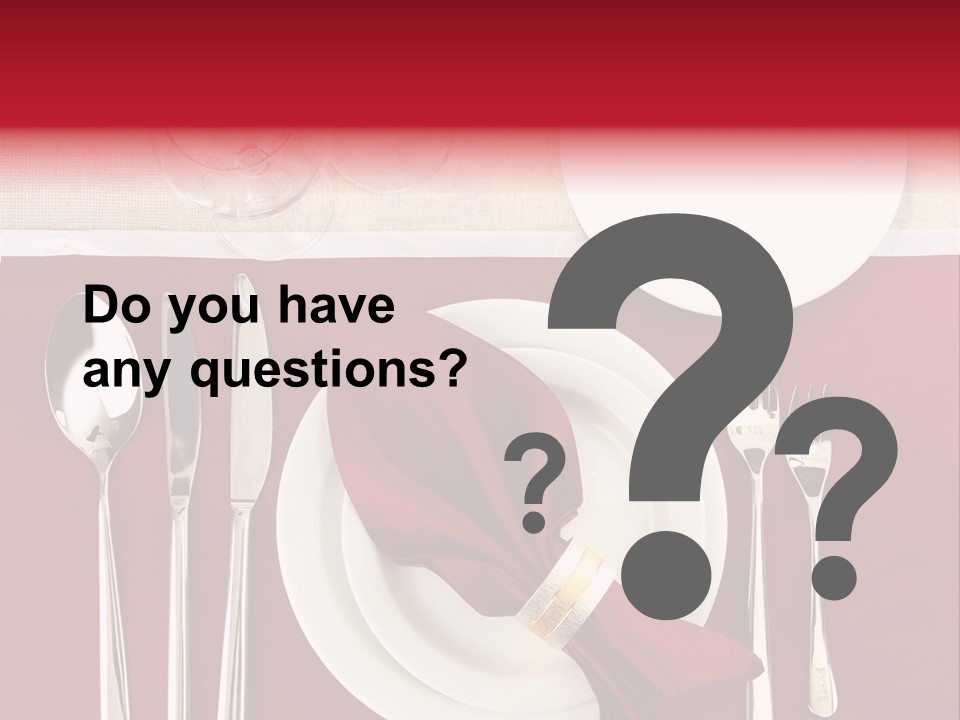 Nobody Holiday Napkin PowerPoint Template