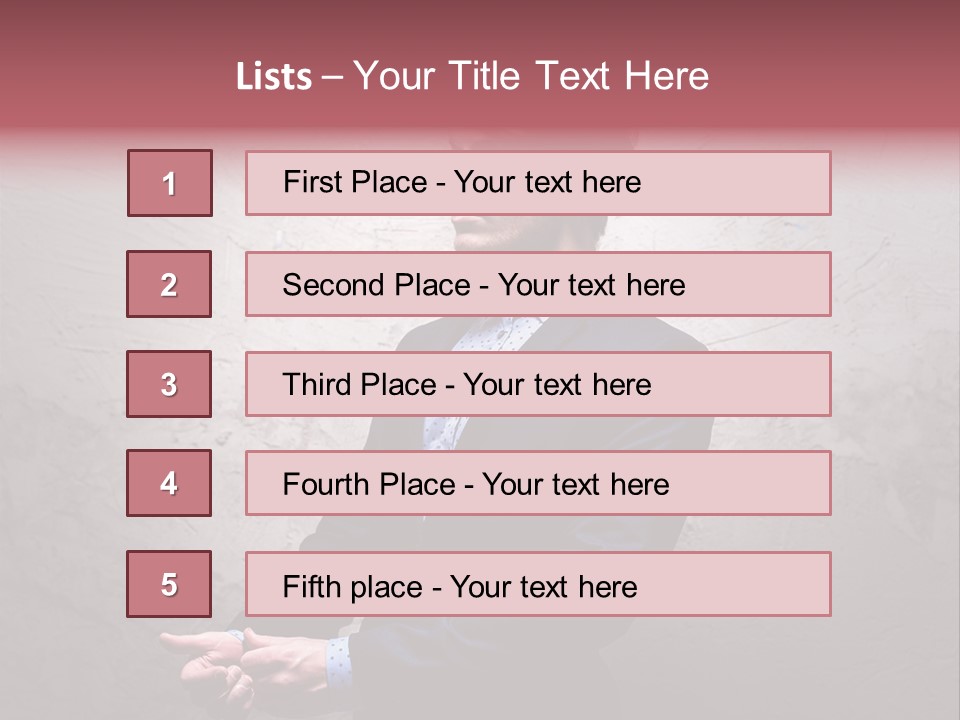 Male Cool One PowerPoint Template